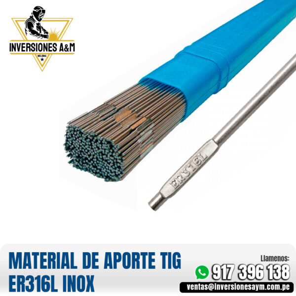 MATERIAL DE APORTE TIG ER316L INOX