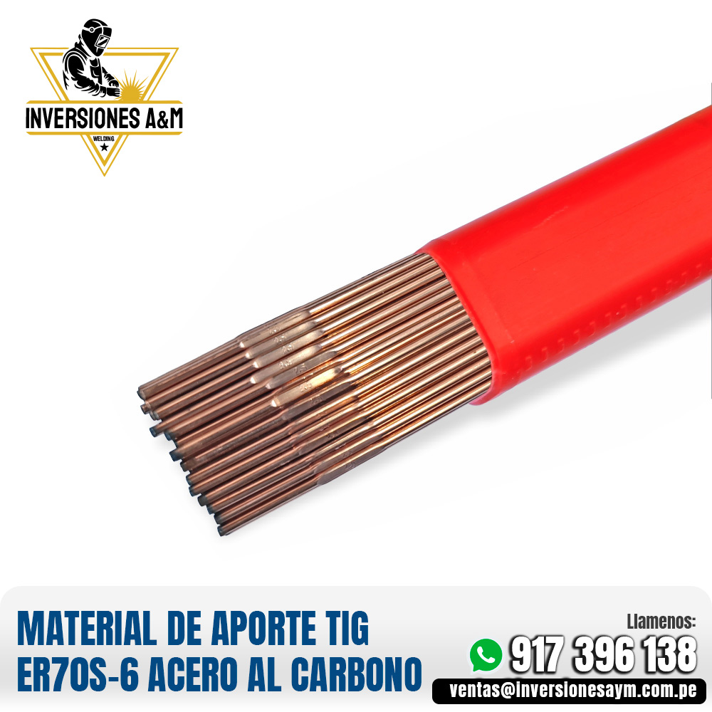 MATERIAL DE APORTE TIG ER70S-6 ACERO AL CARBONO- MATERIAL DE APORTE TIG ER70S-6 ACERO AL CARBONO