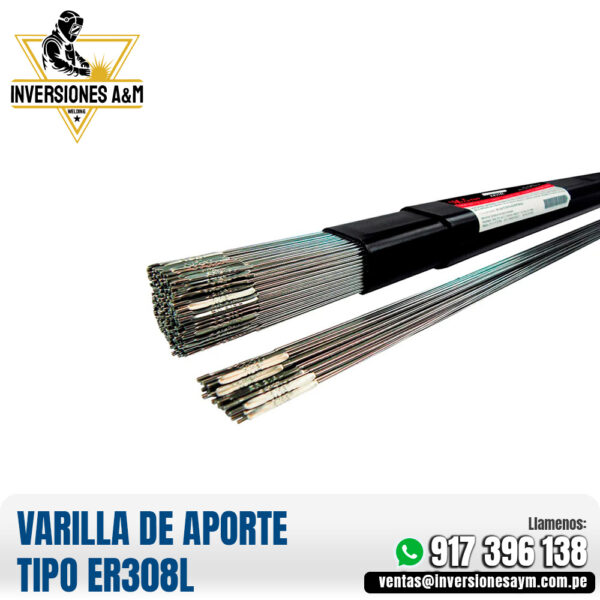 VARILLA DE APORTE TIPO ER308L