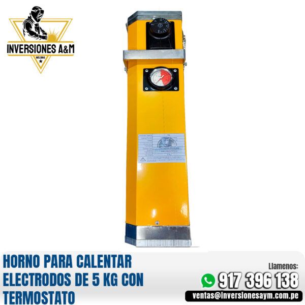 HORNO PARA CALENTAR ELECTRODOS DE 5 KG CON TERMOSTATO