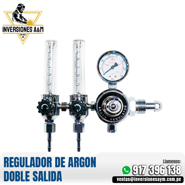 REGULADOR DE ARGON DOBLE SALIDA