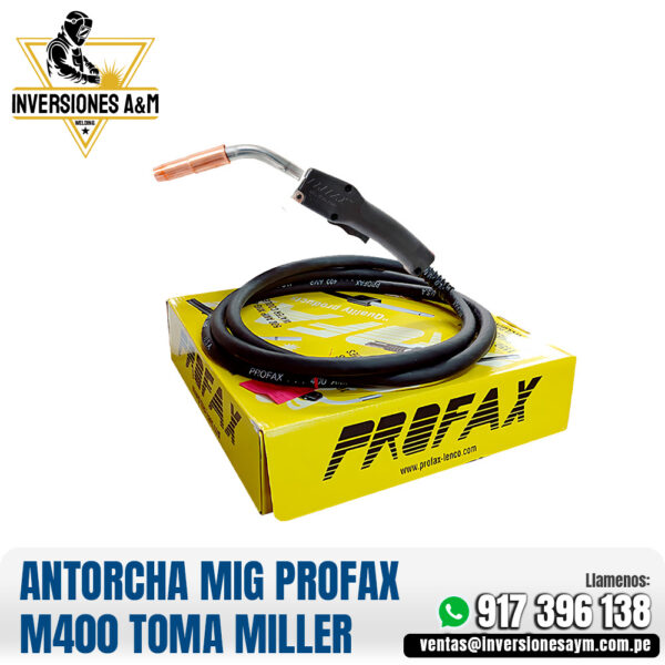 ANTORCHA MIG PROFAX M400 TOMA MILLER