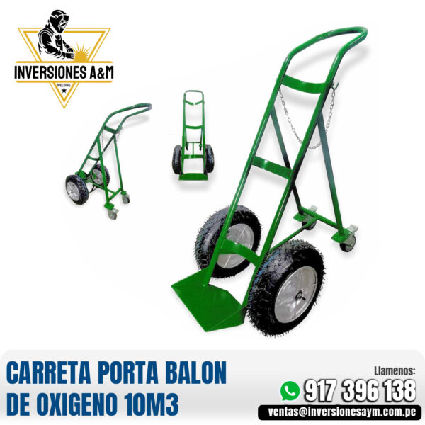 CARRETA PORTA BALON DE OXIGENO 10M3