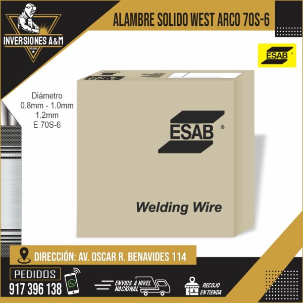 ALAMBRE SOLIDO WEST ARCO 70S-6