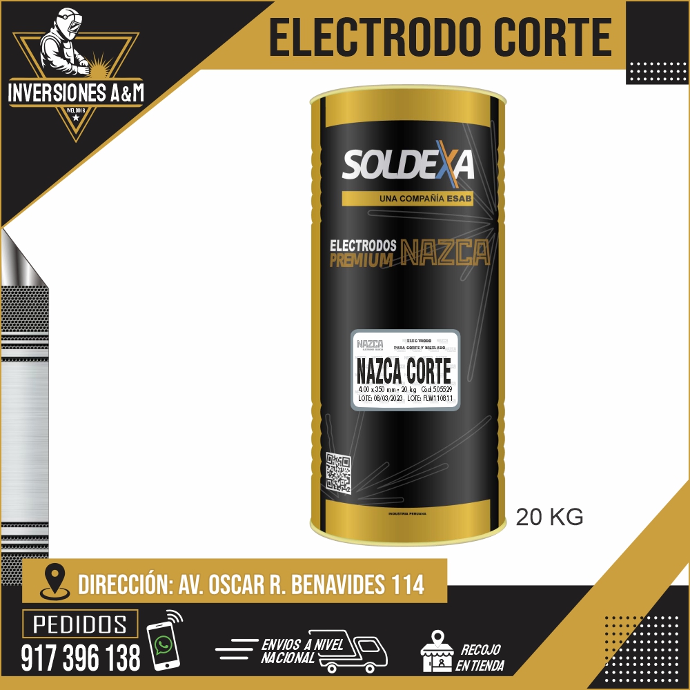 ELECTRODO NAZCA CORTE SOLDEXA (2) ELECTRODO NAZCA CORTE SOLDEXA