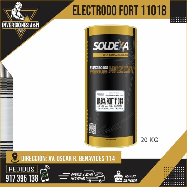 ELECTRODO NAZCA FORT 11018 SOLDEXA