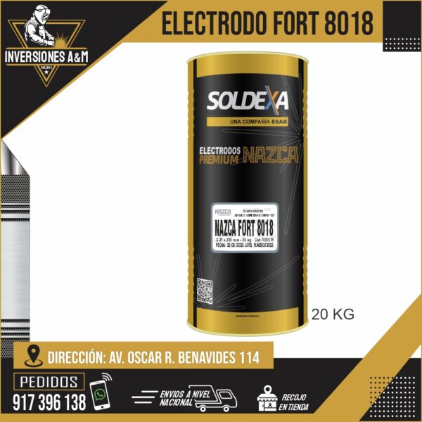 ELECTRODO NAZCA FORT 8018 SOLDEXA