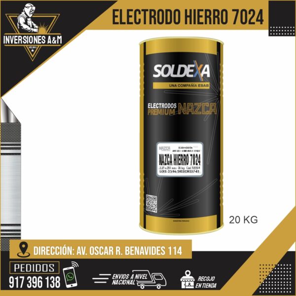 ELECTRODO NAZCA HIERRO 7024 SOLDEXA