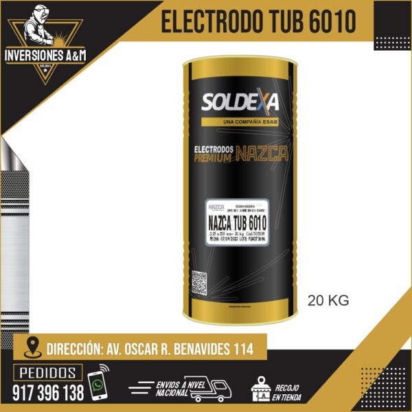 ELECTRODO NAZCA TUB 6010 SOLDEXA