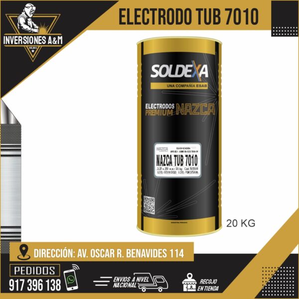 ELECTRODO NAZCA TUB 7010 SOLDEXA