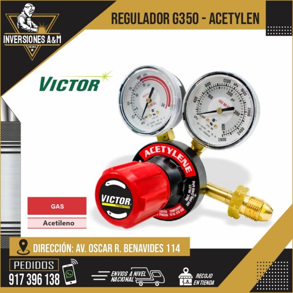 REGULADOR G350 ACETILENO VICTOR