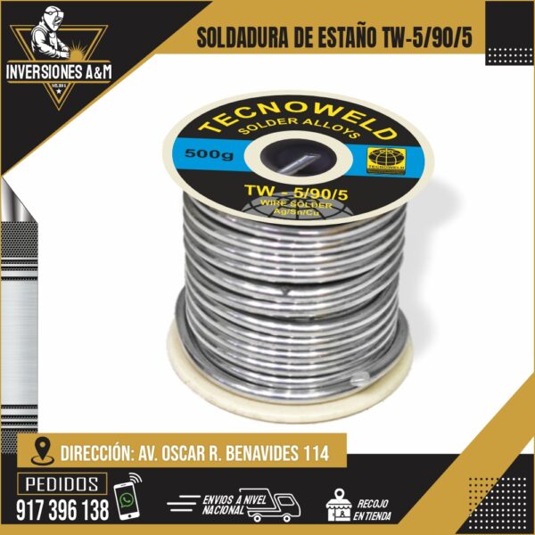 SOLDADURA DE ESTAÑO TW-5-90-5 TECNOWELD