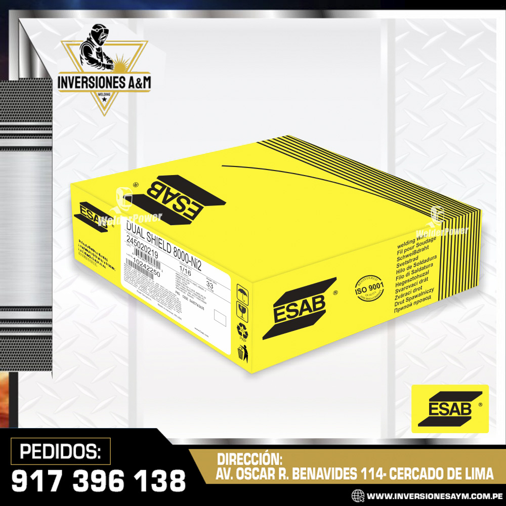 DUAL-SHIELD-8000-Ni2-ESAB.jpg DUAL SHIELD 8000-Ni2 - ESAB - Imagen 1