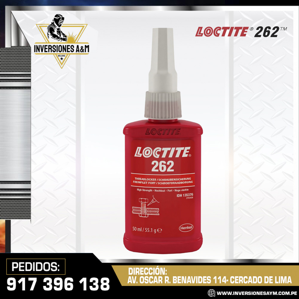 FIJADOR-DE-ROSCAS-EN-BASE-METACRILATO-LOCTITE-262.jpg FIJADOR DE ROSCAS EN BASE METACRILATO - LOCTITE 262 - Imagen 1