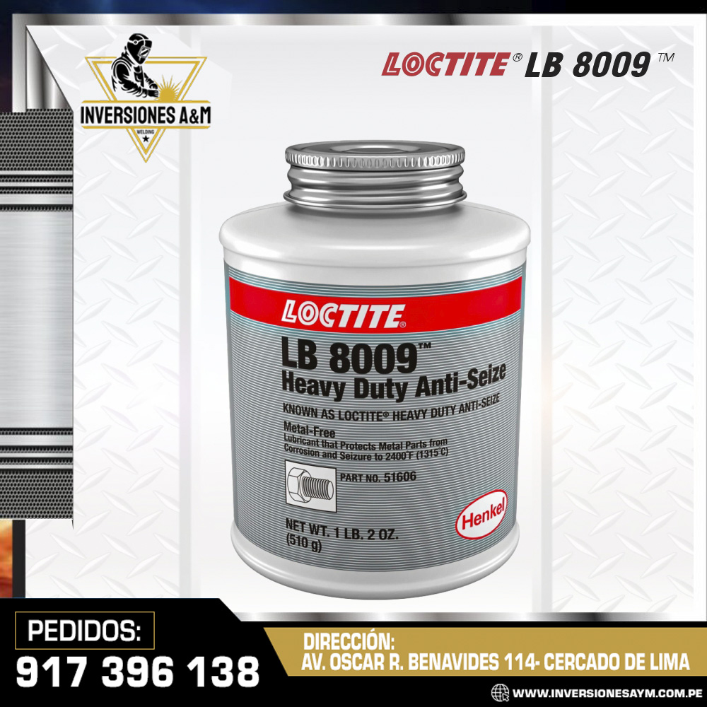 LUBRICANTE-ANTIADHERENTE-LOCTITE®-LB-8009.jpg LUBRICANTE ANTIADHERENTE - LOCTITE LB 8009 - Imagen 1