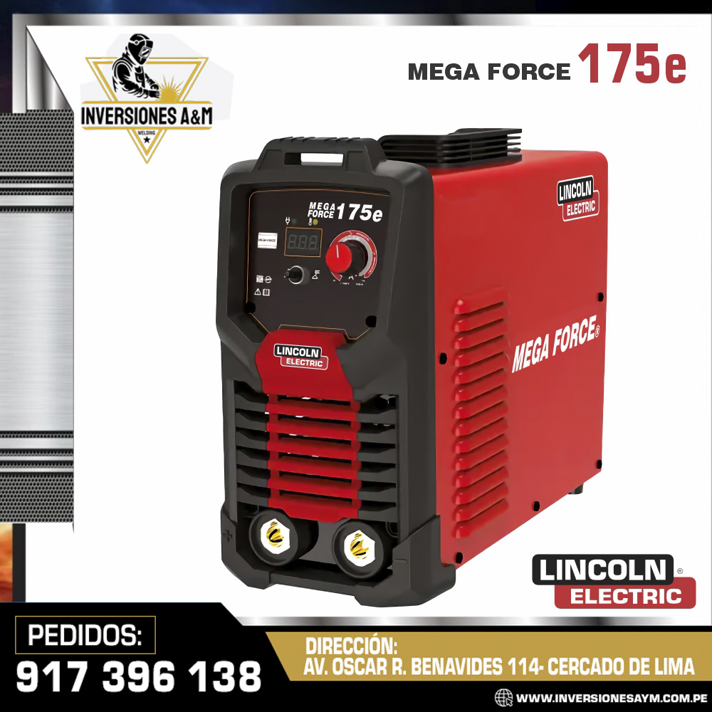 MAQUINA-DE-SOLDAR-MEGA-FORCE-175e-LINCOLN®.jpg MAQUINA DE SOLDAR MEGA FORCE 175e - LINCOLN® - Imagen 1