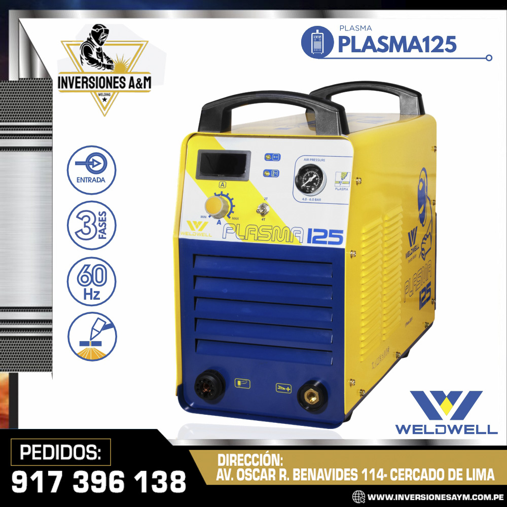 MAQUINA-DE-SOLDAR-PLASMA-125-WELDWELL®.jpg MAQUINA DE SOLDAR PLASMA 125 - WELDWELL® - Imagen 1