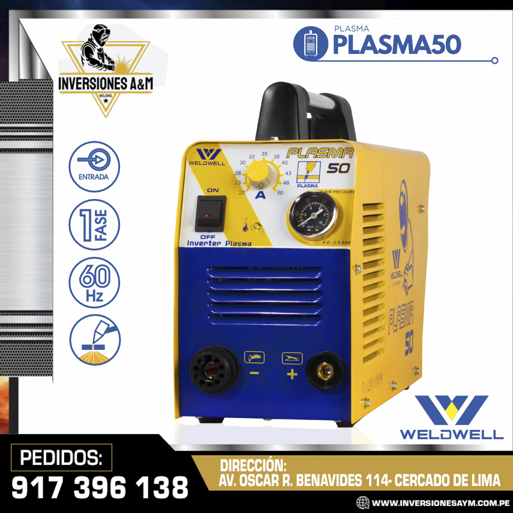 MAQUINA-DE-SOLDAR-PLASMA-50-WELDWELL®.jpg MAQUINA DE SOLDAR PLASMA 50 - WELDWELL® - Imagen 1