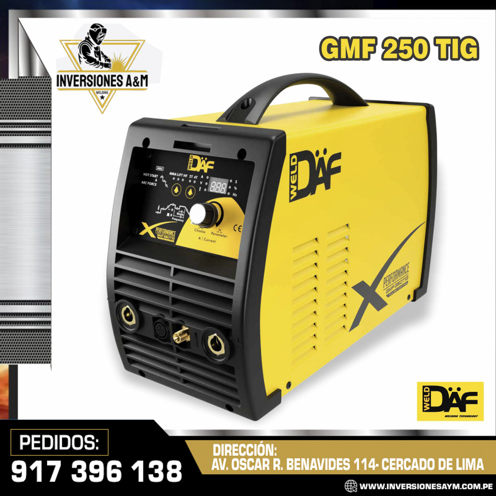 MAQUINA-DE-SOLDAR-WELD-DAF-GMF-250-TIG.jpg MAQUINA DE SOLDAR WELD DAF - GMF 250 TIG - Imagen 1