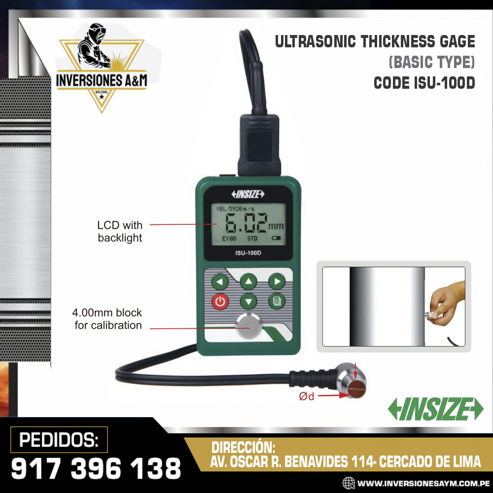 MEDIDOR-DE-ESPESOR-ULTRASONIDO-INSIZE.jpg MEDIDOR DE ESPESOR ULTRASONIDO - INSIZE - Imagen 1