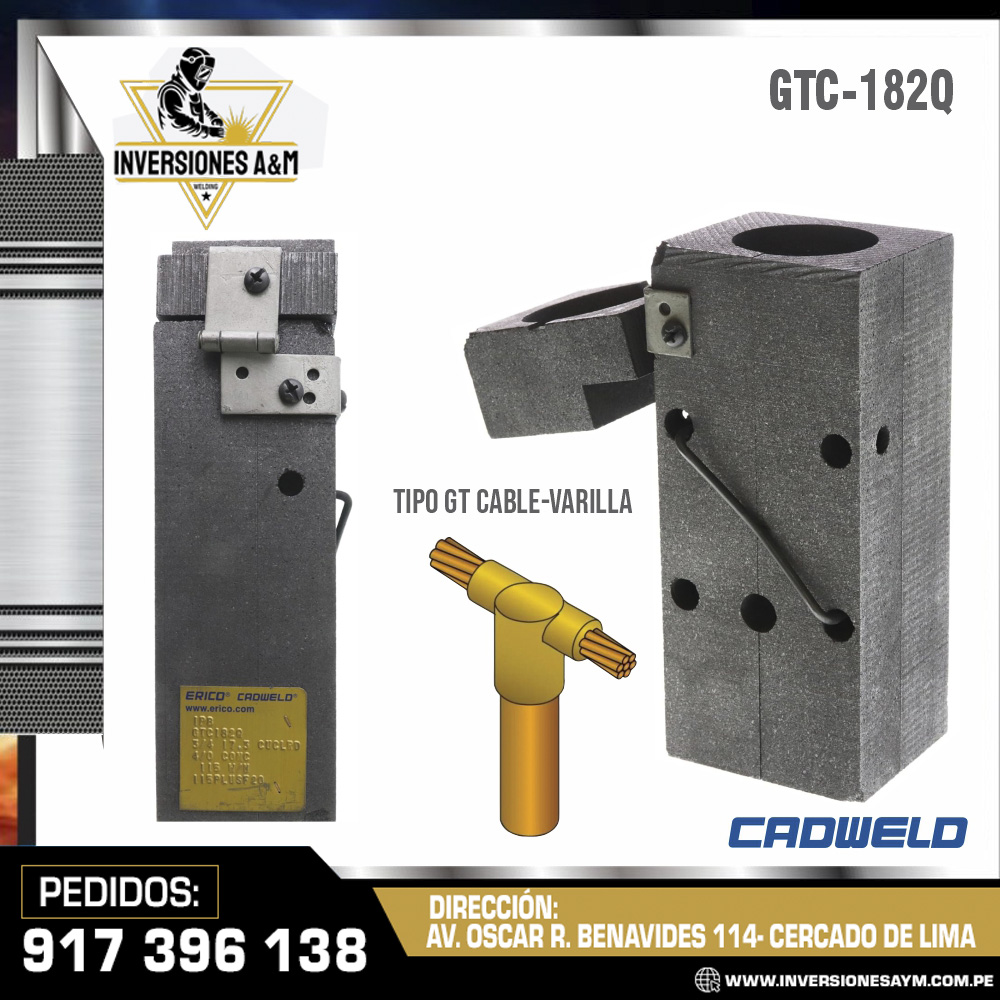 MOLDE-TIPO-GTC-182Q-CABLE-VARILLA-3-4-AWG-4-0-AWG-CADWELD.jpg MOLDE TIPO "GTC-182Q'' CABLE-VARILLA 3/4'' AWG - 4/0 AWG CADWELD - Imagen 1