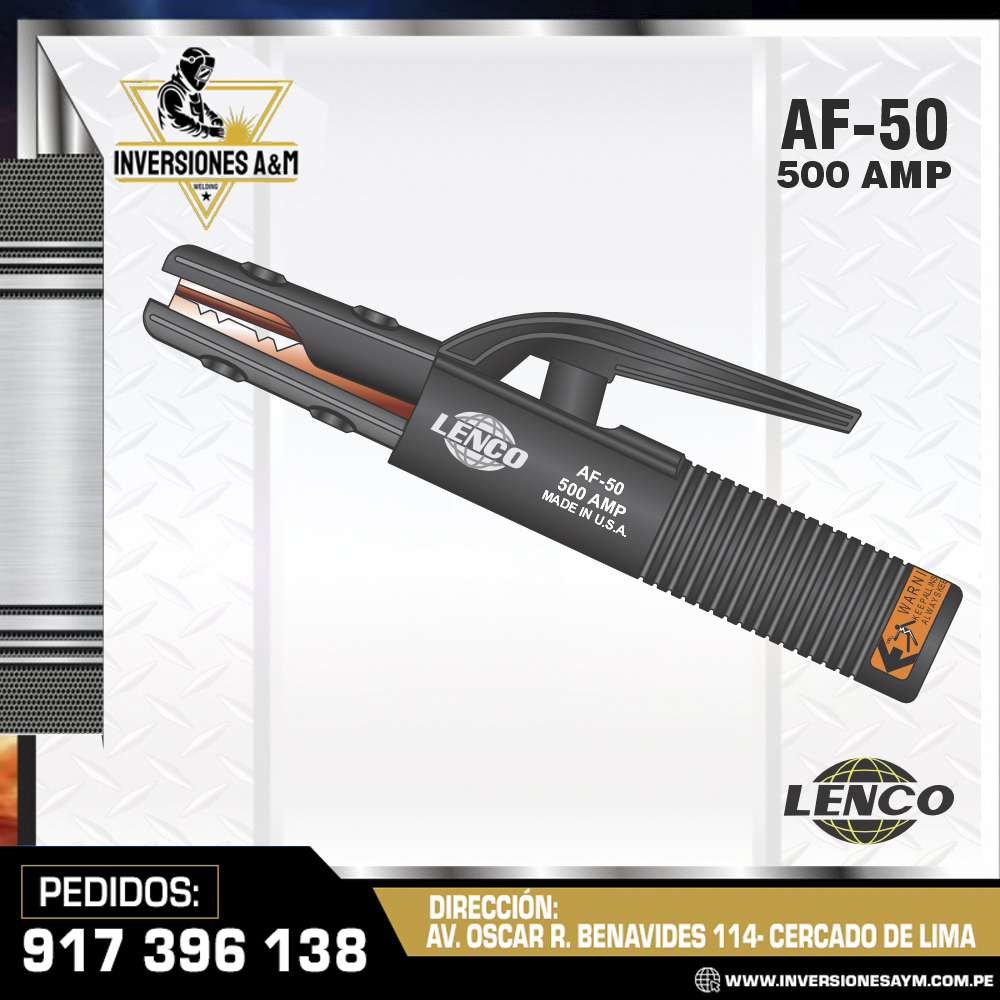 PORTA-ELECTRODO-AF-50-LENCO.jpg PORTA ELECTRODOS LENCO AF-50 / 500AMP - Imagen 1