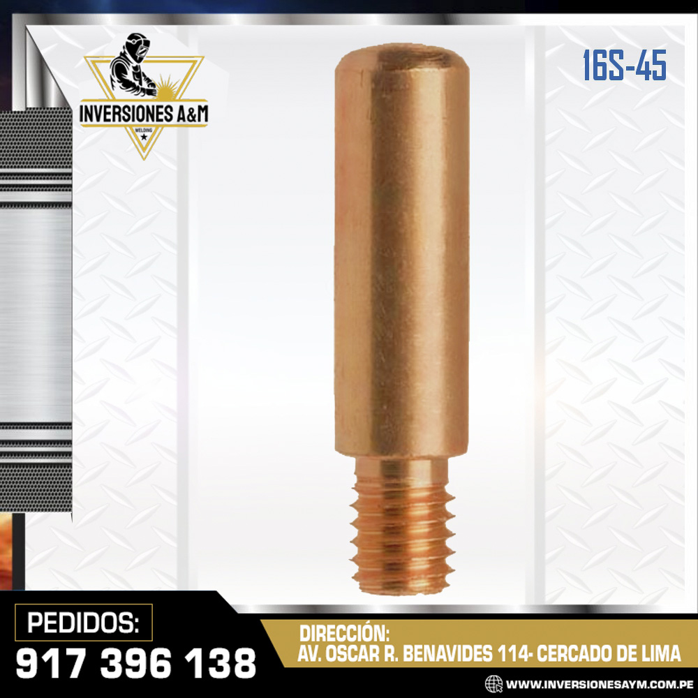 TIP-DE-CONTACTO-16S-45-WELDER-POWER.jpg TIP DE CONTACTO 16S-45 - WELDER POWER - Imagen 1